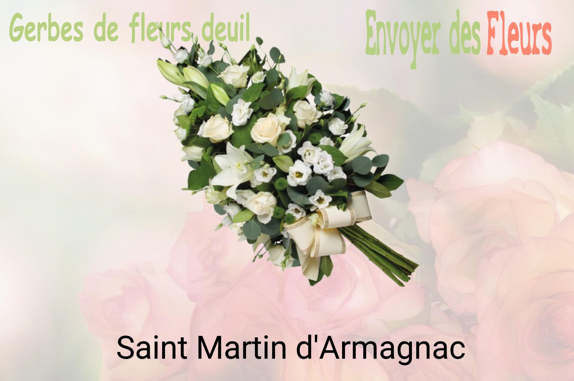 Gerbe de fleurs de deuil livrée à Saint-Martin-d'Armagnac